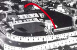 Diagram of Mickey Mantle's 643-foot home run hit at Tiger Stadium in Detroit on Sept. 10, 1960 off pitcher Paul Foytack