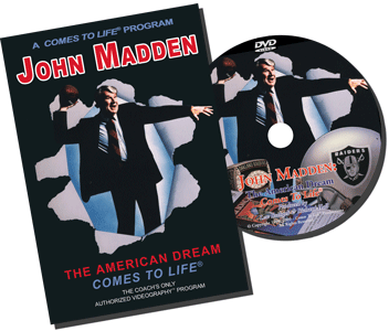 John Madden: The American Dream Comes To Life cover and DVD disk