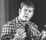 Mickey Mantle announces his retirement from playing baseball in March 1969 after 18 seasons with the New York Yankees